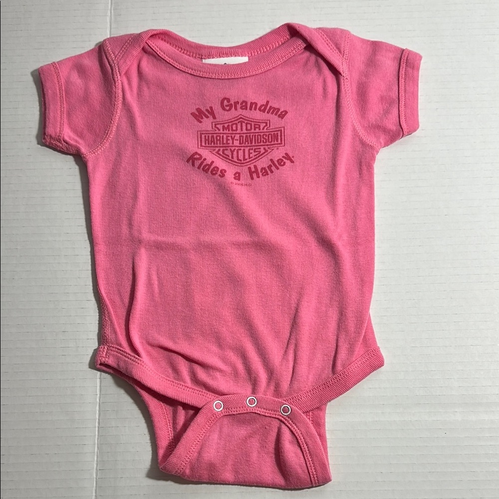 Harley-Davidson Pink Baby Onesie